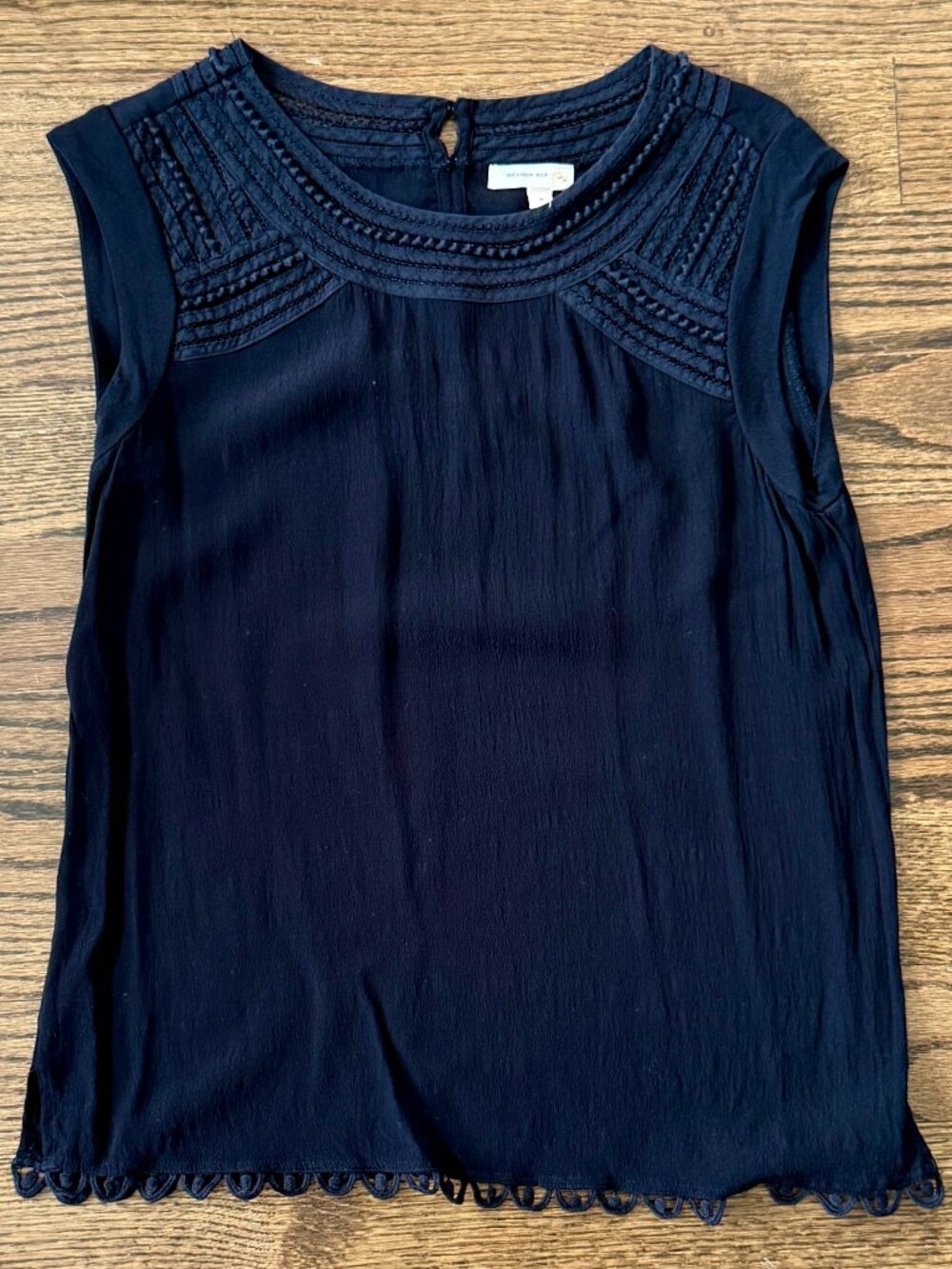 Anthropologie Meadow Rue Sleeveless Embroidered Blouse | Size M